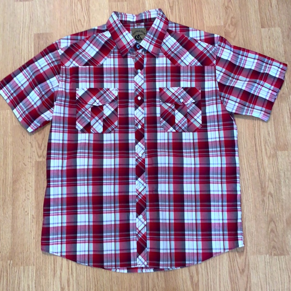 COEVALS CLUB Men's Western Plaid Pearl Snap Buttons